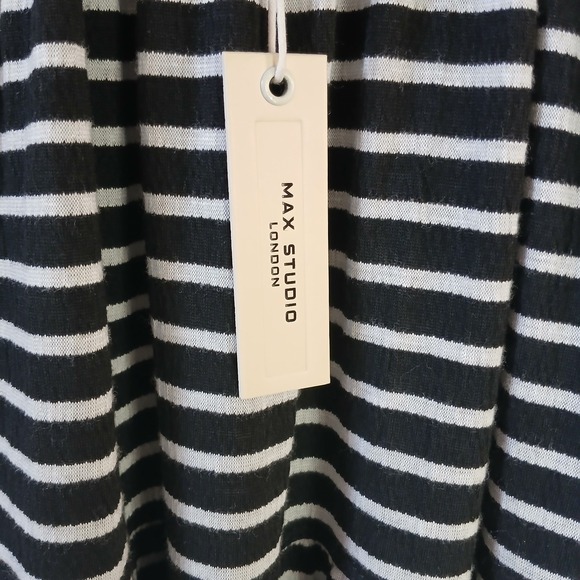 Max Studio Women's Size Small Tiered Maxi Dress Stripes Sleeveless Long NWT $158 - Picture 4 of 16